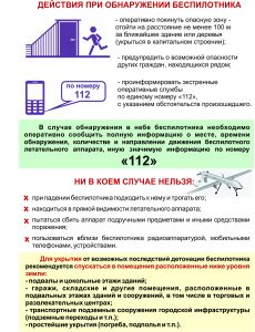 Действия при обнаружении БПЛА.